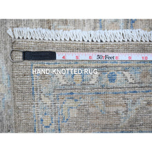 Load image into Gallery viewer, 9&#39;x11&#39;10&quot; Dovetail Gray, Soft Wool, Natural Dyes, Densely Woven Fine Peshawar All Over Mahal Design, Hand Knotted Oriental Rug FWR533748