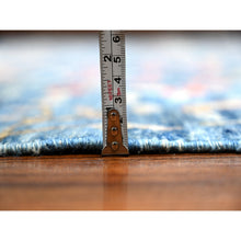Load image into Gallery viewer, 9&#39;x12&#39; Regal Blue, Vegetable Dyes, Hand Knotted, Natural Wool, Borderless Afghan Peshawar with Birds of Paradise Design, Oriental Rug FWR533796