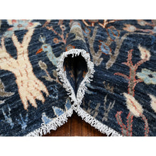 Load image into Gallery viewer, 9&#39;2&quot;x11&#39;9&quot; Bracing Blue, Borderless Afghan Peshawar Birds Of Paradise Tree Of Life Design, Hand Knotted, Abrash, Natural Dyes, Velvety Wool, Oriental Rug FWR533802