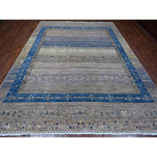 Load image into Gallery viewer, 9&#39;1&quot;x11&#39;8&quot; Mindful Gray, Fine Kashkuli Gabbeh With Small Animals Figurines, Hand Knotted Natural Wool, Vegetable Dyes, Oriental Rug FWR533850