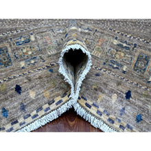 Load image into Gallery viewer, 9&#39;1&quot;x11&#39;8&quot; Mindful Gray, Fine Kashkuli Gabbeh With Small Animals Figurines, Hand Knotted Natural Wool, Vegetable Dyes, Oriental Rug FWR533850
