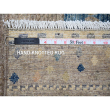 Load image into Gallery viewer, 9&#39;1&quot;x11&#39;8&quot; Mindful Gray, Fine Kashkuli Gabbeh With Small Animals Figurines, Hand Knotted Natural Wool, Vegetable Dyes, Oriental Rug FWR533850