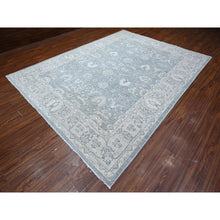 Load image into Gallery viewer, 8&#39;9&quot;x11&#39;6&quot; Lazy Gray, Hand Knotted Shiny Wool, Natural Dyes, Fine Silver Wash Peshawar All Over Design, Oriental Rug FWR533892