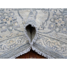Load image into Gallery viewer, 8&#39;9&quot;x11&#39;6&quot; Lazy Gray, Hand Knotted Shiny Wool, Natural Dyes, Fine Silver Wash Peshawar All Over Design, Oriental Rug FWR533892