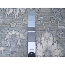 Load image into Gallery viewer, 8&#39;9&quot;x11&#39;6&quot; Lazy Gray, Hand Knotted Shiny Wool, Natural Dyes, Fine Silver Wash Peshawar All Over Design, Oriental Rug FWR533892