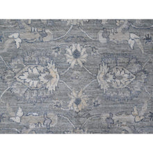 Load image into Gallery viewer, 8&#39;9&quot;x11&#39;6&quot; Lazy Gray, Hand Knotted Shiny Wool, Natural Dyes, Fine Silver Wash Peshawar All Over Design, Oriental Rug FWR533892