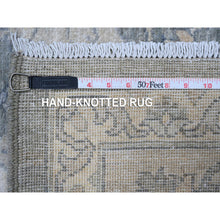 Load image into Gallery viewer, 8&#39;9&quot;x11&#39;6&quot; Lazy Gray, Hand Knotted Shiny Wool, Natural Dyes, Fine Silver Wash Peshawar All Over Design, Oriental Rug FWR533892