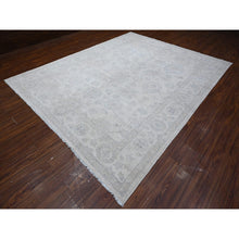 Load image into Gallery viewer, 9&#39;1&quot;x11&#39;5&quot; Bistro White, Fine Ziegler Mahal All Over Design Washed Out Peshawar, All Wool Hand Knotted Oriental Rug FWR533922