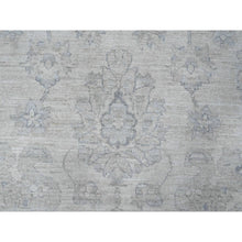 Load image into Gallery viewer, 9&#39;1&quot;x11&#39;5&quot; Bistro White, Fine Ziegler Mahal All Over Design Washed Out Peshawar, All Wool Hand Knotted Oriental Rug FWR533922