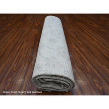 Load image into Gallery viewer, 9&#39;1&quot;x11&#39;5&quot; Bistro White, Fine Ziegler Mahal All Over Design Washed Out Peshawar, All Wool Hand Knotted Oriental Rug FWR533922