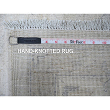Load image into Gallery viewer, 9&#39;1&quot;x11&#39;5&quot; Bistro White, Fine Ziegler Mahal All Over Design Washed Out Peshawar, All Wool Hand Knotted Oriental Rug FWR533922
