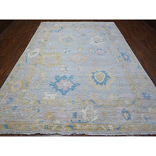Load image into Gallery viewer, 8&#39;10&quot;x11&#39;7&quot; Cloud Gray, Wool Weft, Natural Dyes, All Over Rural Elements Design, Hand Knotted, Afghan Angora Oushak, Oriental Rug FWR533940