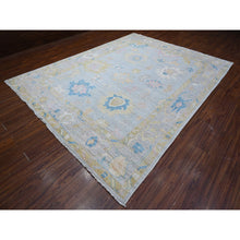 Load image into Gallery viewer, 8&#39;10&quot;x11&#39;7&quot; Cloud Gray, Wool Weft, Natural Dyes, All Over Rural Elements Design, Hand Knotted, Afghan Angora Oushak, Oriental Rug FWR533940