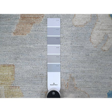 Load image into Gallery viewer, 8&#39;10&quot;x11&#39;7&quot; Cloud Gray, Wool Weft, Natural Dyes, All Over Rural Elements Design, Hand Knotted, Afghan Angora Oushak, Oriental Rug FWR533940