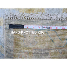 Load image into Gallery viewer, 8&#39;10&quot;x11&#39;7&quot; Cloud Gray, Wool Weft, Natural Dyes, All Over Rural Elements Design, Hand Knotted, Afghan Angora Oushak, Oriental Rug FWR533940