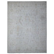 Load image into Gallery viewer, 9&#39;x11&#39;10&quot; Medium Gray, Wool Weft, Vegetable Dyes, Hand Knotted, Village Medallions All Over Design, Afghan Angora Oushak, Oriental Rug FWR533946