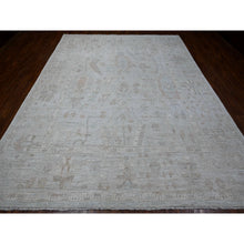 Load image into Gallery viewer, 9&#39;x11&#39;10&quot; Medium Gray, Wool Weft, Vegetable Dyes, Hand Knotted, Village Medallions All Over Design, Afghan Angora Oushak, Oriental Rug FWR533946