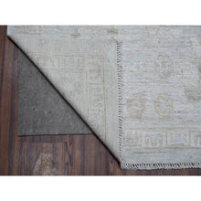Load image into Gallery viewer, 9&#39;x11&#39;10&quot; Medium Gray, Wool Weft, Vegetable Dyes, Hand Knotted, Village Medallions All Over Design, Afghan Angora Oushak, Oriental Rug FWR533946