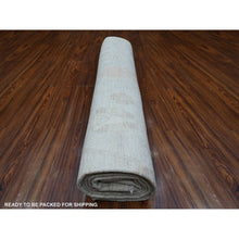 Load image into Gallery viewer, 9&#39;x11&#39;10&quot; Medium Gray, Wool Weft, Vegetable Dyes, Hand Knotted, Village Medallions All Over Design, Afghan Angora Oushak, Oriental Rug FWR533946