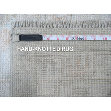 Load image into Gallery viewer, 9&#39;x11&#39;10&quot; Medium Gray, Wool Weft, Vegetable Dyes, Hand Knotted, Village Medallions All Over Design, Afghan Angora Oushak, Oriental Rug FWR533946