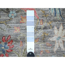 Load image into Gallery viewer, 9&#39;x12&#39; Delray Gray, Afghan Peshawar Bird Paradise Design, Hand Knotted, Organic Wool Abrash, Vegetable Dyes, Oriental Rug FWR533958