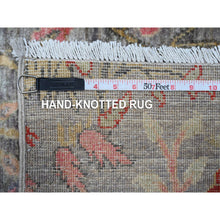 Load image into Gallery viewer, 9&#39;x12&#39; Delray Gray, Afghan Peshawar Bird Paradise Design, Hand Knotted, Organic Wool Abrash, Vegetable Dyes, Oriental Rug FWR533958
