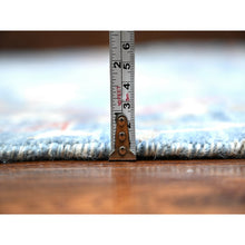 Load image into Gallery viewer, 8&#39;1&quot;x16&#39;2&quot; Sea Blue, Hand Knotted 100% Wool, Vegetbale Dyes, Afghan Peshawar With Birds Of Paradise Design, Gallery Size Runner Oriental Rug FWR533964