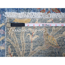 Load image into Gallery viewer, 8&#39;1&quot;x16&#39;2&quot; Sea Blue, Hand Knotted 100% Wool, Vegetbale Dyes, Afghan Peshawar With Birds Of Paradise Design, Gallery Size Runner Oriental Rug FWR533964