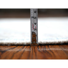 Load image into Gallery viewer, 2&#39;10&quot;x15&#39;5&quot; Denim Blue, Rural Floral Elements All Over Design, Hand Knotted, Wool Weft, Natural Dyes, Soft Pile, Afghan Angora Oushak, Runner Oriental Rug FWR534042