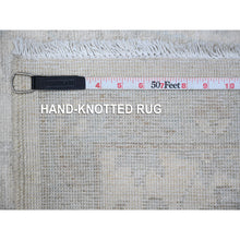 Load image into Gallery viewer, 2&#39;8&quot;x11&#39;1&quot; Chantilly Lace White, Hand Knotted Pure Wool, Washed Out Fine Peshawar All Over Design, Runner Oriental Rug FWR534186