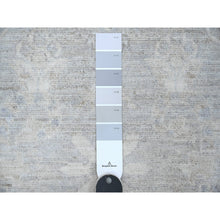 Load image into Gallery viewer, 2&#39;6&quot;x9&#39;10&quot; Swanky Gray, Washed Out Peshawar With Ziegler Mahal Design, Hand Knotted All Wool, Runner Oriental Rug FWR534204