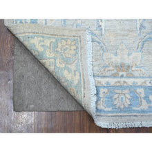Load image into Gallery viewer, 3&#39;1&quot;x5&#39;1&quot; Collonade Gray With Reino Blue, Hand Knotted and Vibrant Wool, Mahal All Over Design Peshawar, Natural Dyes, Oriental Rug FWR534216