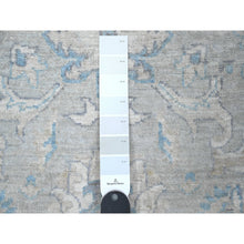 Load image into Gallery viewer, 3&#39;1&quot;x5&#39;1&quot; Collonade Gray With Reino Blue, Hand Knotted and Vibrant Wool, Mahal All Over Design Peshawar, Natural Dyes, Oriental Rug FWR534216