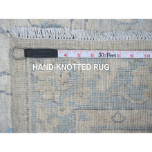 Load image into Gallery viewer, 3&#39;1&quot;x5&#39;1&quot; Collonade Gray With Reino Blue, Hand Knotted and Vibrant Wool, Mahal All Over Design Peshawar, Natural Dyes, Oriental Rug FWR534216