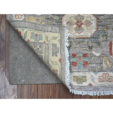 Load image into Gallery viewer, 2&#39;6&quot;x7&#39;10&quot; Koala Gray With Pure White, Natural Dyes, Fine Aryana North West Persian Design, Hand Knotted, All Wool, Runner Oriental Rug FWR534258