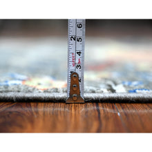Load image into Gallery viewer, 2&#39;7&quot;x9&#39;9&quot; Digital Gray, Birds Of Paradise Design, Tree Of Life, Hand Knotted Afghan Peshawar, Abrash, All Wool, Vegetable Dyes, Runner Oriental Rug FWR534276