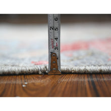 Load image into Gallery viewer, 2&#39;8&quot;x7&#39;9&quot; Cadet Gray, 100% Wool, Natural Dyes, Afghan Peshawar, Hand Knotted Birds Of Paradise Design, Abrash, Runner Oriental Rug FWR534312