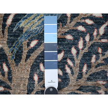 Load image into Gallery viewer, 3&#39;1&quot;x5&#39; Prussian Blue, Vegetable Dyes, All Wool, Abrash, Afghan Peshawar With Birds of Paradise, Hand Knotted Tree Of Life Design, Oriental Rug FWR534354