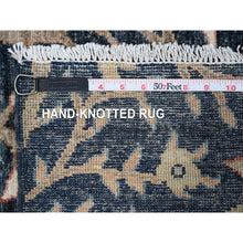 Load image into Gallery viewer, 3&#39;1&quot;x5&#39; Prussian Blue, Vegetable Dyes, All Wool, Abrash, Afghan Peshawar With Birds of Paradise, Hand Knotted Tree Of Life Design, Oriental Rug FWR534354