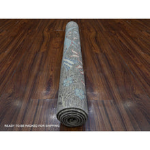 Load image into Gallery viewer, 3&#39;1&quot;x5&#39;1&quot; Elephant Gray, Afghan Peshawar With Birds of Paradise Design, Vegetable Dyes, Hand Knotted, Soft and Velvety Wool, Oriental Rug FWR534360