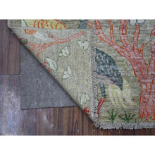 Load image into Gallery viewer, 3&#39;2&quot;x4&#39;10&quot; Trout Gray, Hand Knotted Vegetable Dyes, Natural Wool, Tree Of Life, Birds of Paradise Design, Afghan Peshawar Oriental Rug FWR534372