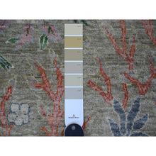 Load image into Gallery viewer, 3&#39;2&quot;x4&#39;10&quot; Trout Gray, Hand Knotted Vegetable Dyes, Natural Wool, Tree Of Life, Birds of Paradise Design, Afghan Peshawar Oriental Rug FWR534372