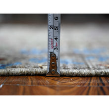 Load image into Gallery viewer, 3&#39;1&quot;x4&#39;8&quot; Thunder Gray, Vegetable Dyes, 100% Wool, Birds of Paradise Tree of Life Afghan Peshawar, Hand Knotted, Oriental Rug FWR534378