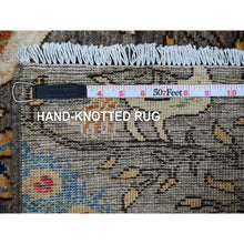 Load image into Gallery viewer, 3&#39;1&quot;x4&#39;8&quot; Thunder Gray, Vegetable Dyes, 100% Wool, Birds of Paradise Tree of Life Afghan Peshawar, Hand Knotted, Oriental Rug FWR534378