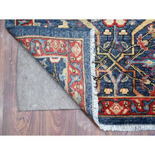 Load image into Gallery viewer, 3&#39;2&quot;x19&#39;5&quot; Star Blue, Pure Wool, Aryana Collection, Hand Knotted Vegetable Dyes, Bidjar Garus Design, Xl Runner Oriental Rug FWR534462