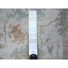 Load image into Gallery viewer, 2&#39;9&quot;x15&#39;4&quot; Timberwolf Gray, Tribal Flower And Leaf Pattern All Over, Afghan Angora Oushak, Wool Weft, Hand Knotted, Natural Dyes, Xl Runner Oriental Rug FWR534606