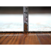 Load image into Gallery viewer, 2&#39;9&quot;x15&#39;4&quot; Timberwolf Gray, Tribal Flower And Leaf Pattern All Over, Afghan Angora Oushak, Wool Weft, Hand Knotted, Natural Dyes, Xl Runner Oriental Rug FWR534606