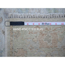 Load image into Gallery viewer, 2&#39;9&quot;x15&#39;4&quot; Timberwolf Gray, Tribal Flower And Leaf Pattern All Over, Afghan Angora Oushak, Wool Weft, Hand Knotted, Natural Dyes, Xl Runner Oriental Rug FWR534606