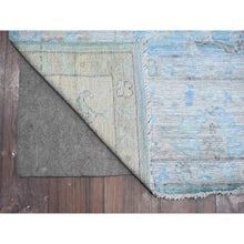 Load image into Gallery viewer, 6&#39;2&quot;x8&#39;10&quot; Argentina Blue, Natural Dyes With All Over Rural Floral Design, Hand Knotted Angora Oushak, Wool Weft, Oriental Rug FWR534720
