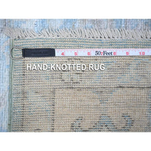 Load image into Gallery viewer, 6&#39;2&quot;x8&#39;10&quot; Argentina Blue, Natural Dyes With All Over Rural Floral Design, Hand Knotted Angora Oushak, Wool Weft, Oriental Rug FWR534720